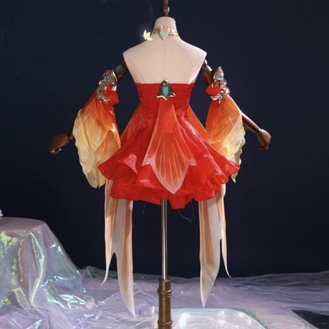 Honor of Kings Da Qiao Cosplay Costume Full Set - Official Calm Seas & Shining Light Cos Outfit - Coscosmos