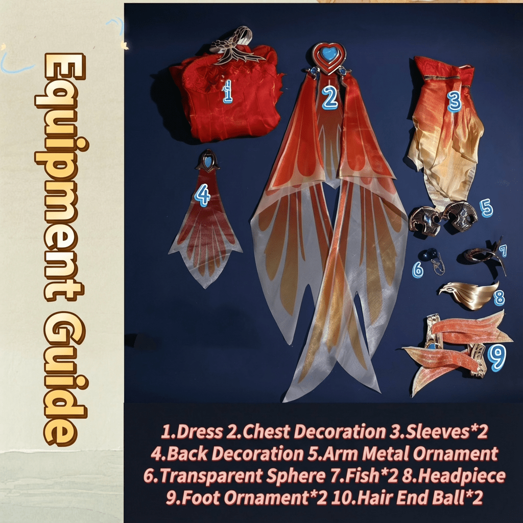 Honor of Kings Da Qiao Cosplay Costume Full Set - Official Calm Seas & Shining Light Cos Outfit - Coscosmos