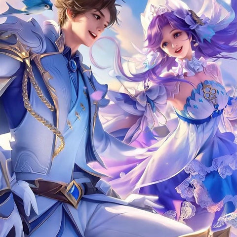 Honor of Kings Da Qiao Cosplay Costume - Lolita Bridal Gown Complete Set - Coscosmos