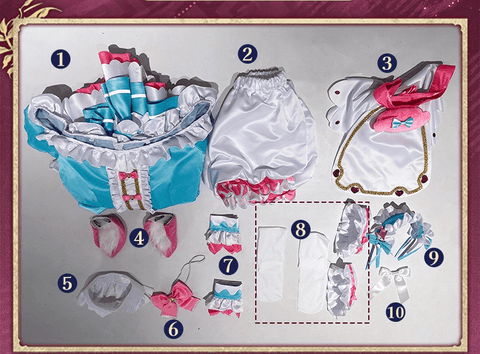 Honor of Kings Daji x Sanrio My Melody Full Cosplay Costume Set - Coscosmos