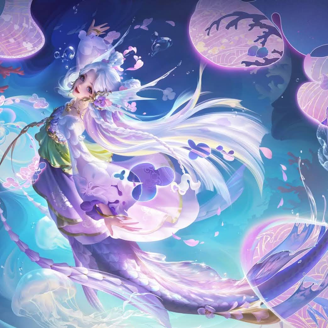 Honor of Kings Doria Fantasy Pearl Siren Cosplay Costume for Halloween & Anime Events - Coscosmos