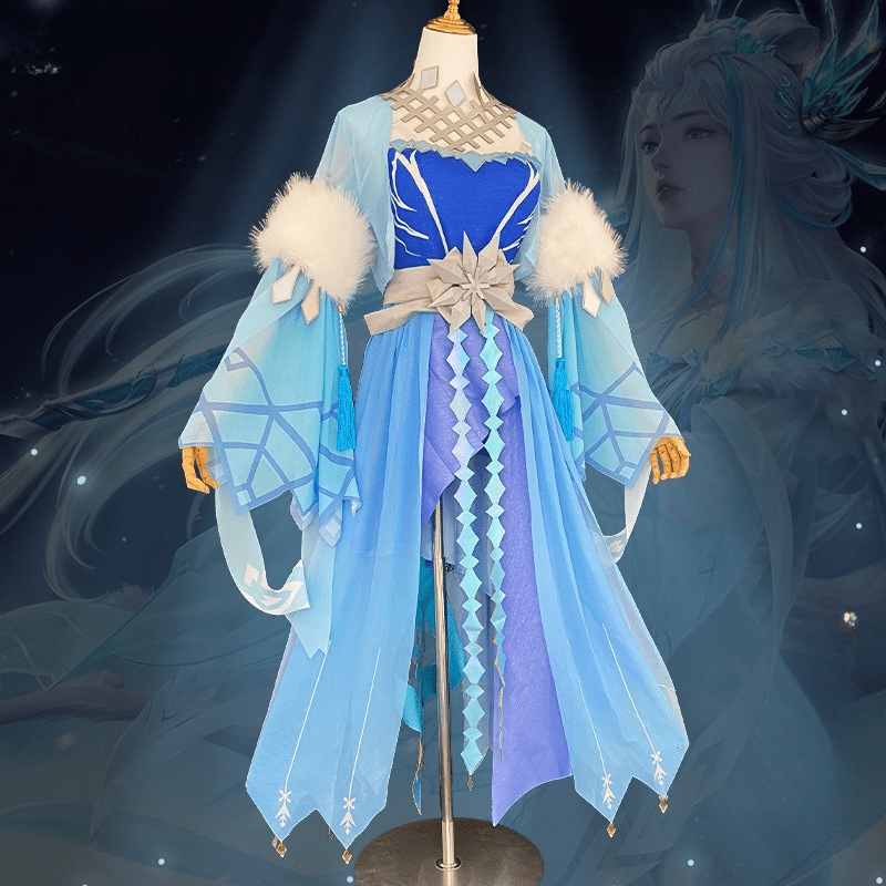 Honor of Kings Luna Frost Moon Ballad Cosplay Costume Full Game Suit - Coscosmos