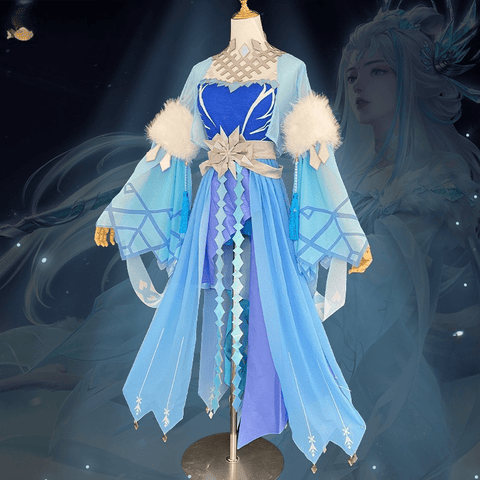 Honor of Kings Luna Frost Moon Ballad Cosplay Costume Full Game Suit - Coscosmos