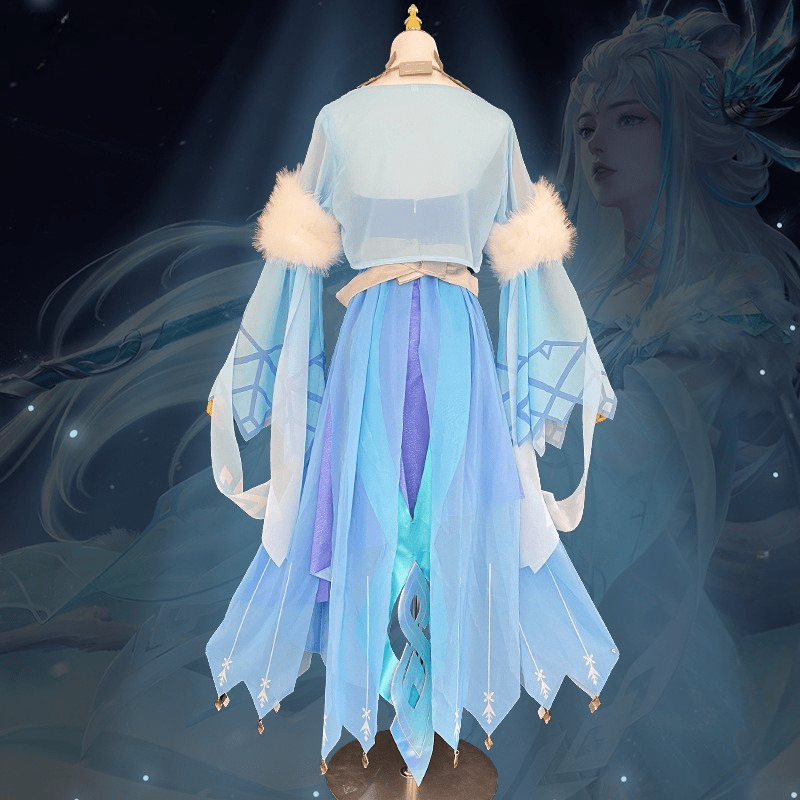 Honor of Kings Luna Frost Moon Ballad Cosplay Costume Full Game Suit - Coscosmos