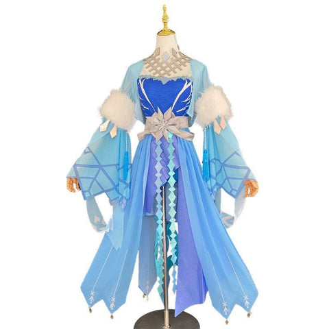 Honor of Kings Luna Frost Moon Ballad Cosplay Costume Full Game Suit - Coscosmos