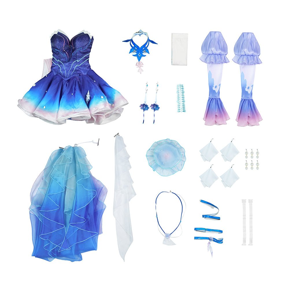 Honor of Kings Wang Zhaojin Eternal Rebirth Cosplay Costume, Complete Full Set for Women - Coscosmos