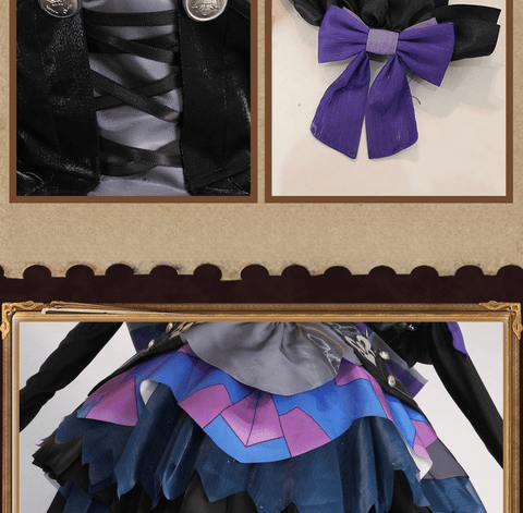 Honor of Kings Wang Zhaojun Black Idol Singer Star Skin Moon Lotus Cosplay Costume - Coscosmos
