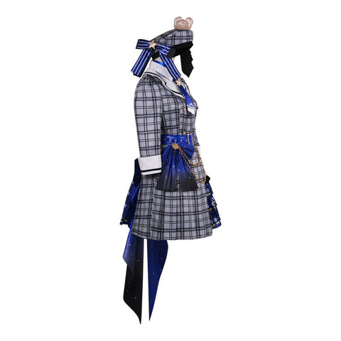 Hoshimachi Suisei Hololive VTuber Cosplay Costume Checkered Concert Dress Stage Outfit - Coscosmos