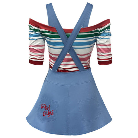 Hot Movie Child's Play Chucky Cosplay Costume for Halloween Performance - Coscosmos