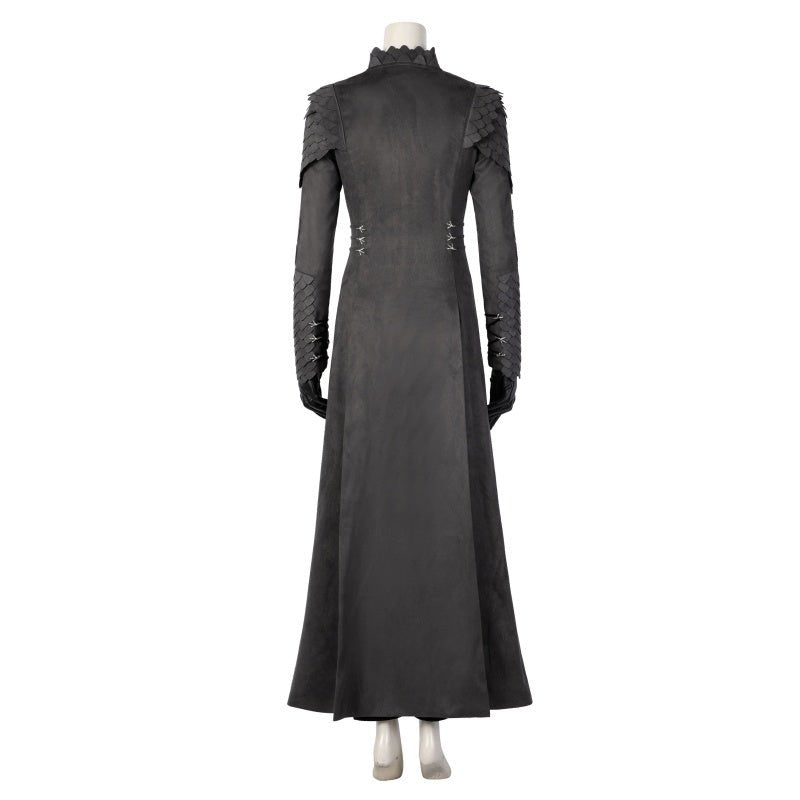 House of the Dragon Rhaenyra Black Riding Cosplay Costume Suit with Necklace - Coscosmos
