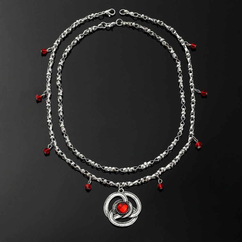 House of the Dragon Rhaenyra Black Riding Cosplay Costume Suit with Necklace - Coscosmos