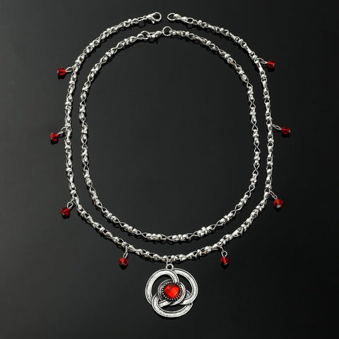 House of the Dragon Rhaenyra Black Riding Cosplay Costume Suit with Necklace - Coscosmos