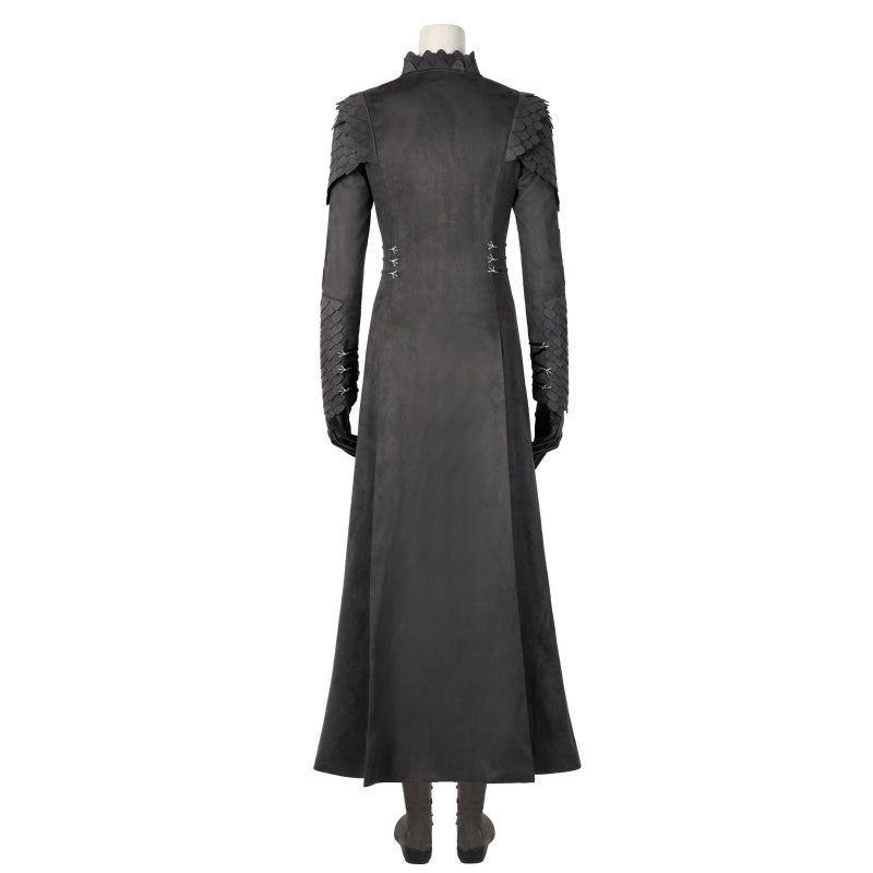 House of the Dragon Rhaenyra Black Riding Cosplay Costume Suit with Necklace - Coscosmos