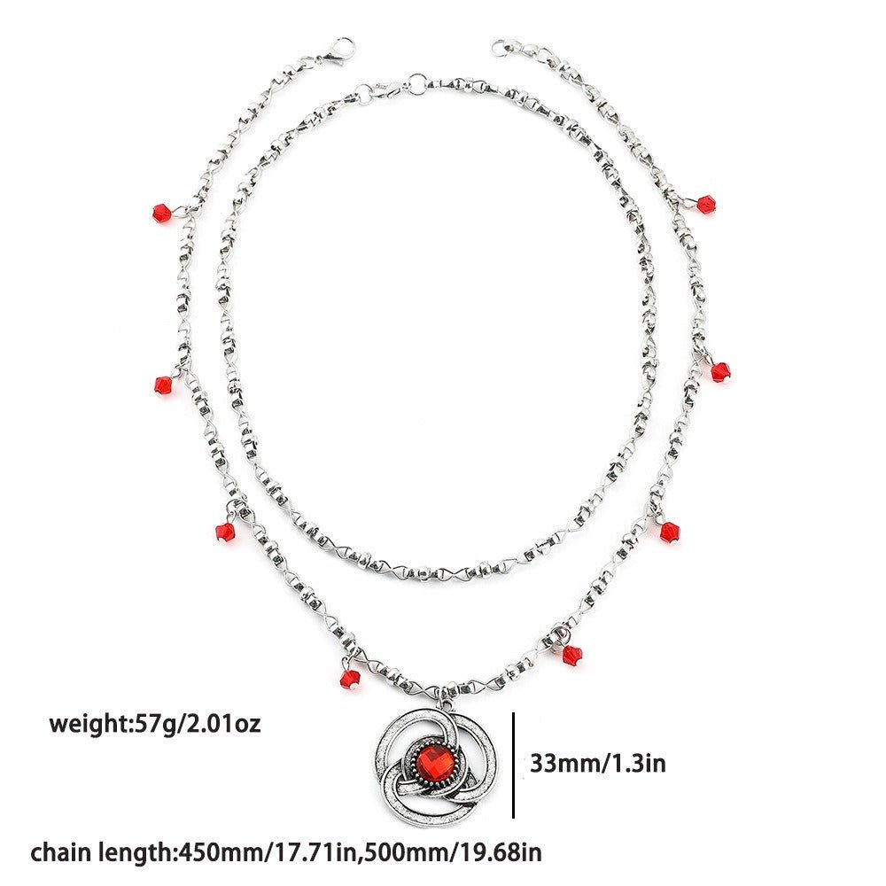 House of the Dragon Rhaenyra Black Riding Cosplay Costume Suit with Necklace - Coscosmos