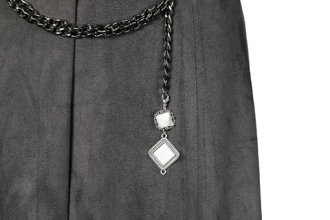 House of the Dragon Rhaenyra Black Riding Cosplay Costume Suit with Necklace - Coscosmos