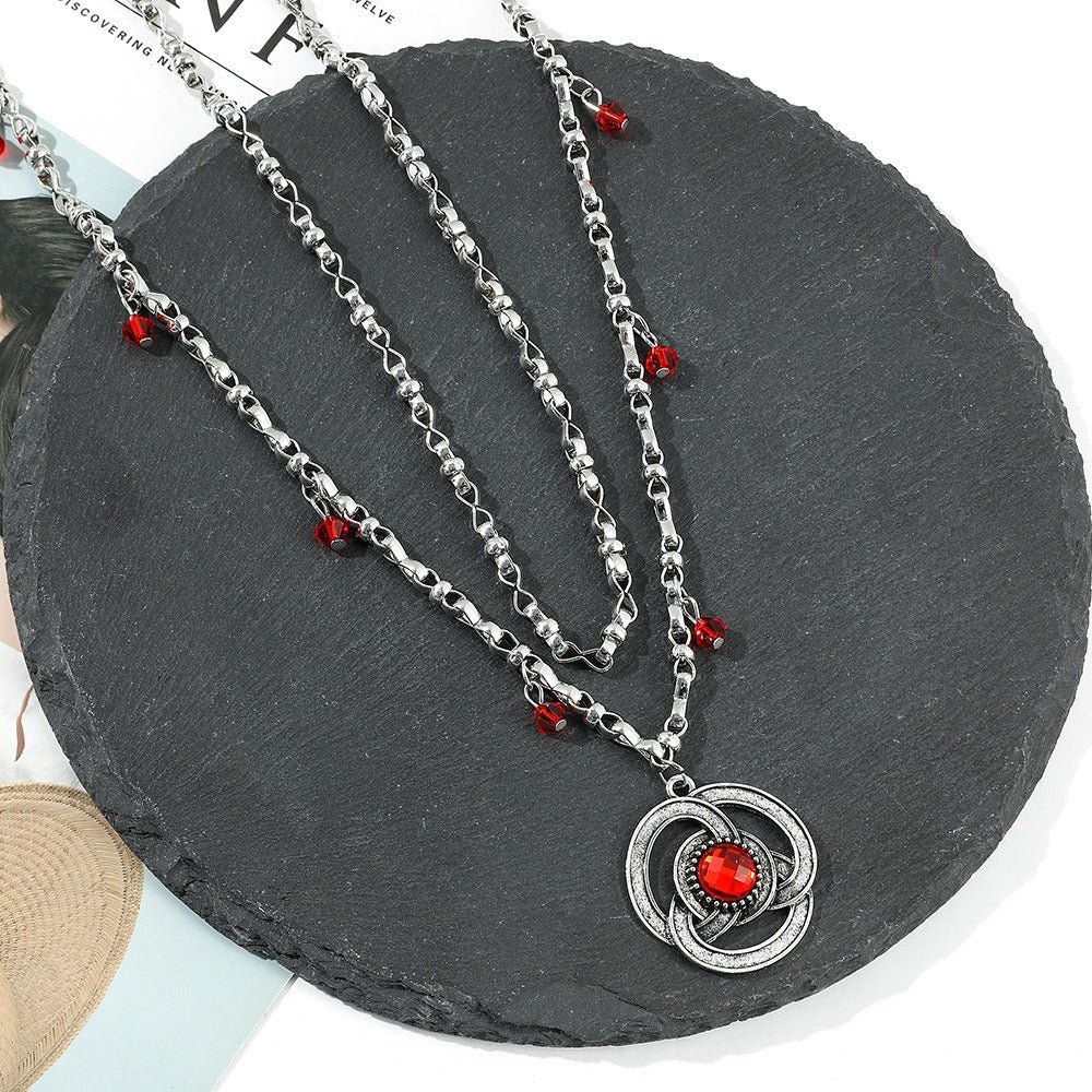 House of the Dragon Rhaenyra Black Riding Cosplay Costume Suit with Necklace - Coscosmos