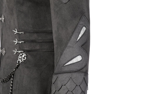 House of the Dragon Rhaenyra Black Riding Cosplay Costume Suit with Necklace - Coscosmos