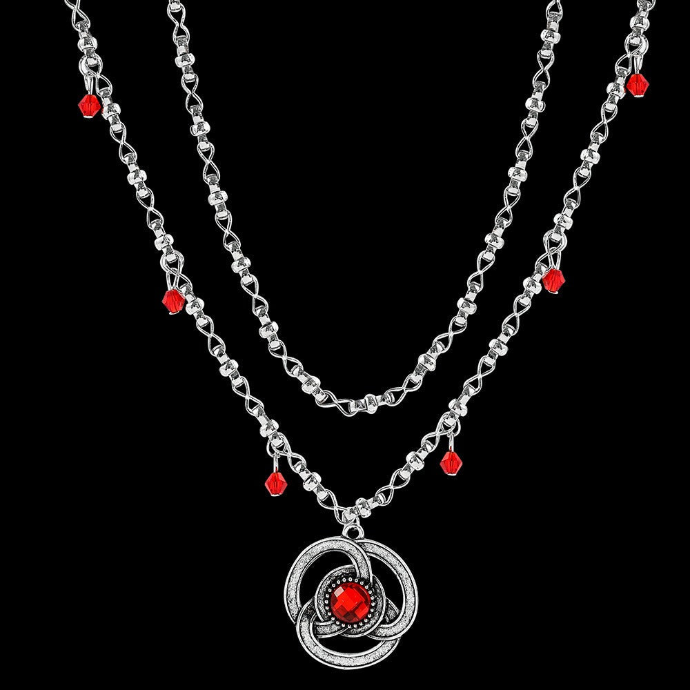 House of the Dragon Rhaenyra Black Riding Cosplay Costume Suit with Necklace - Coscosmos