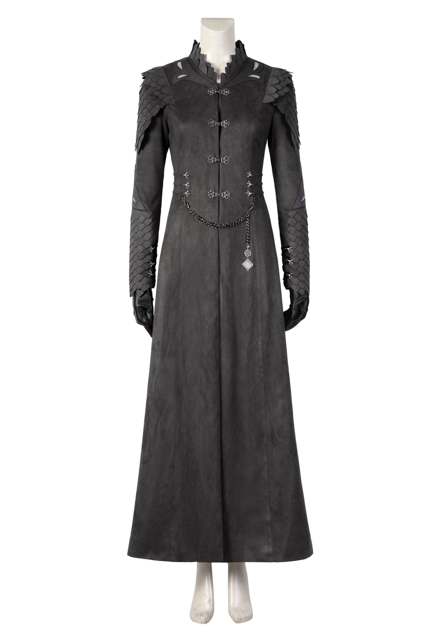 House of the Dragon Rhaenyra Black Riding Cosplay Costume Suit with Necklace - Coscosmos