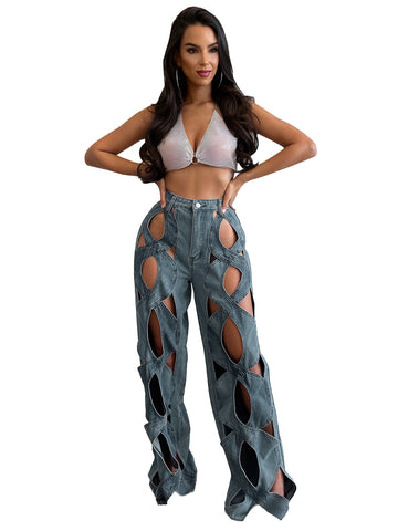 HR23112 European and American Women's Elastic Denim Jeans for Cosplay - Coscosmos