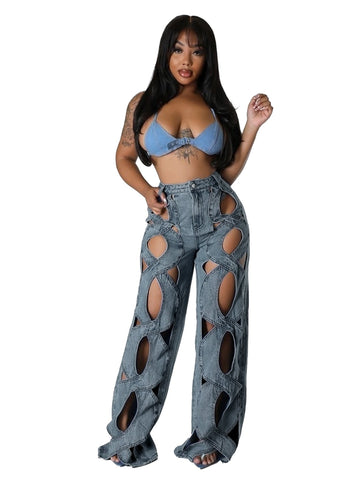 HR23112 European and American Women's Elastic Denim Jeans for Cosplay - Coscosmos