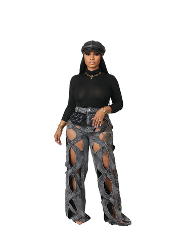 HR23112 European and American Women's Elastic Denim Jeans for Cosplay - Coscosmos