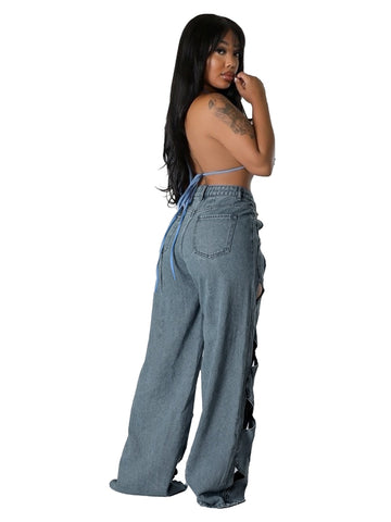 HR23112 European and American Women's Elastic Denim Jeans for Cosplay - Coscosmos