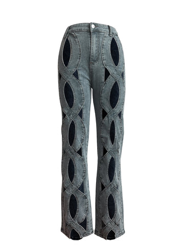 HR23112 European and American Women's Elastic Denim Jeans for Cosplay - Coscosmos