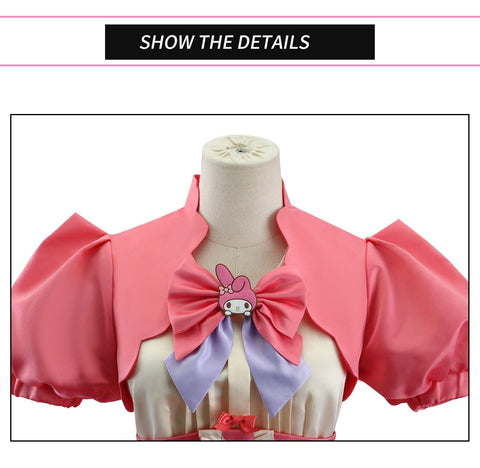 Identity V COS Costume: Red Riding Hood Mary × Melody Sanrio Crossover – Cheerleader Cosplay Anime Outfit for Fans - Coscosmos
