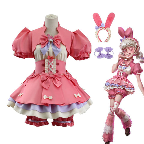 Identity V COS Costume: Red Riding Hood Mary × Melody Sanrio Crossover – Cheerleader Cosplay Anime Outfit for Fans - Coscosmos