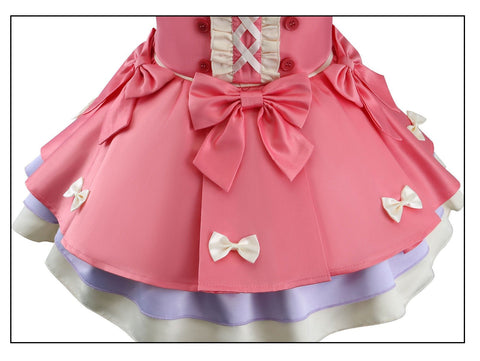 Identity V COS Costume: Red Riding Hood Mary × Melody Sanrio Crossover – Cheerleader Cosplay Anime Outfit for Fans - Coscosmos