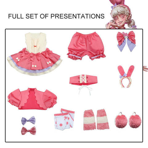 Identity V COS Costume: Red Riding Hood Mary × Melody Sanrio Crossover – Cheerleader Cosplay Anime Outfit for Fans - Coscosmos
