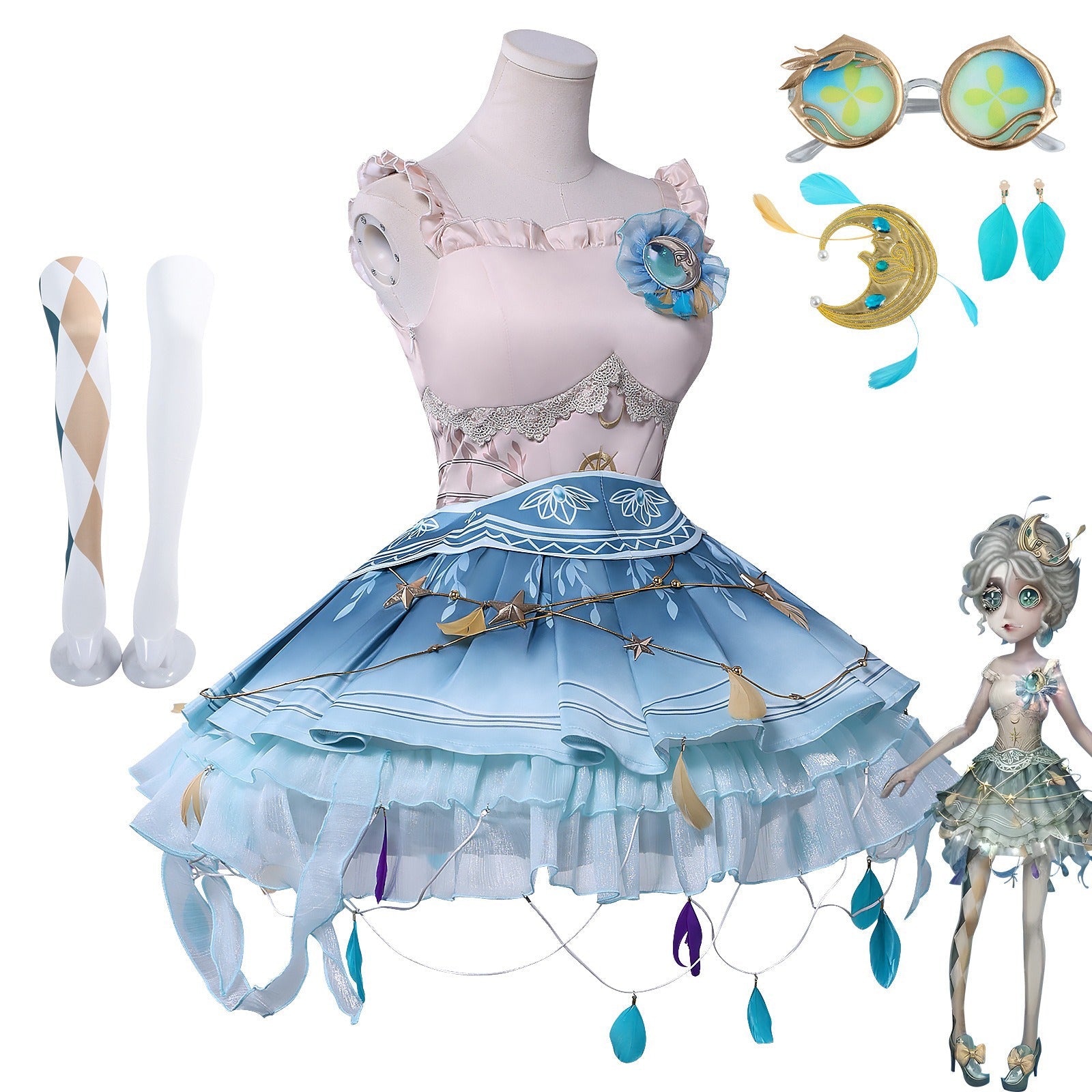 Identity V “Dancer’s Drifting Moonlight” Rare Costume Cosplay Outfit – Game Anime Costume for Women - Coscosmos