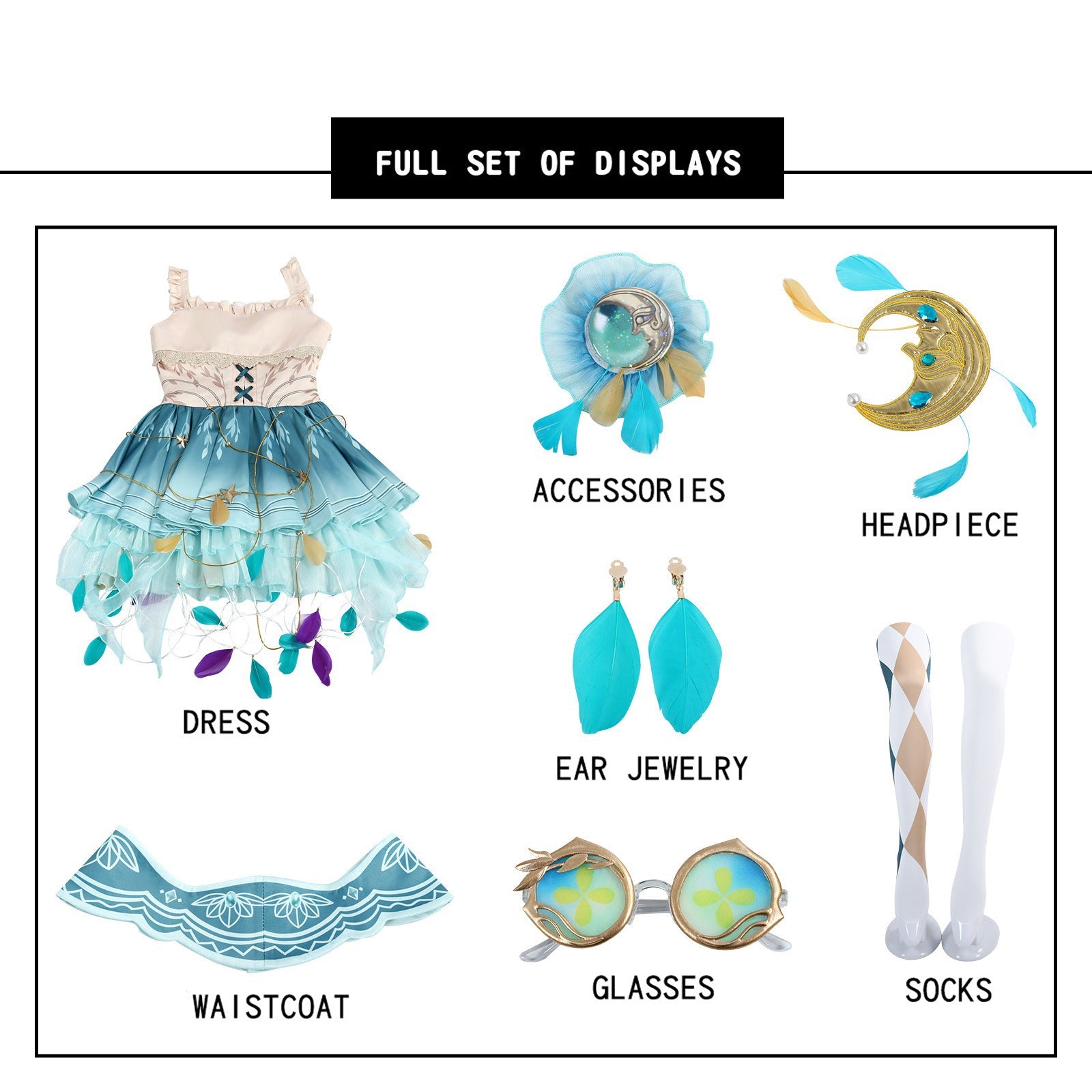 Identity V “Dancer’s Drifting Moonlight” Rare Costume Cosplay Outfit – Game Anime Costume for Women - Coscosmos