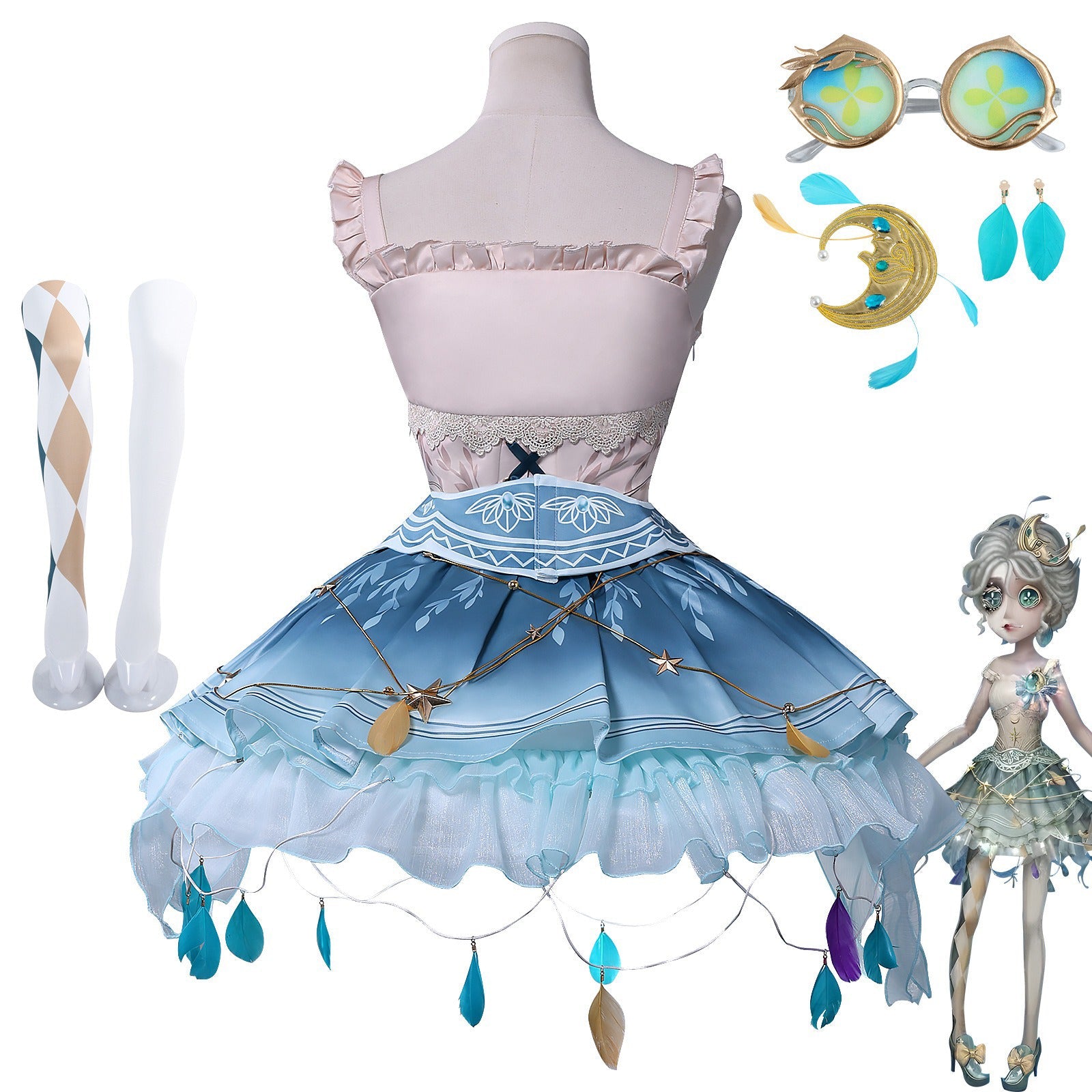 Identity V “Dancer’s Drifting Moonlight” Rare Costume Cosplay Outfit – Game Anime Costume for Women - Coscosmos