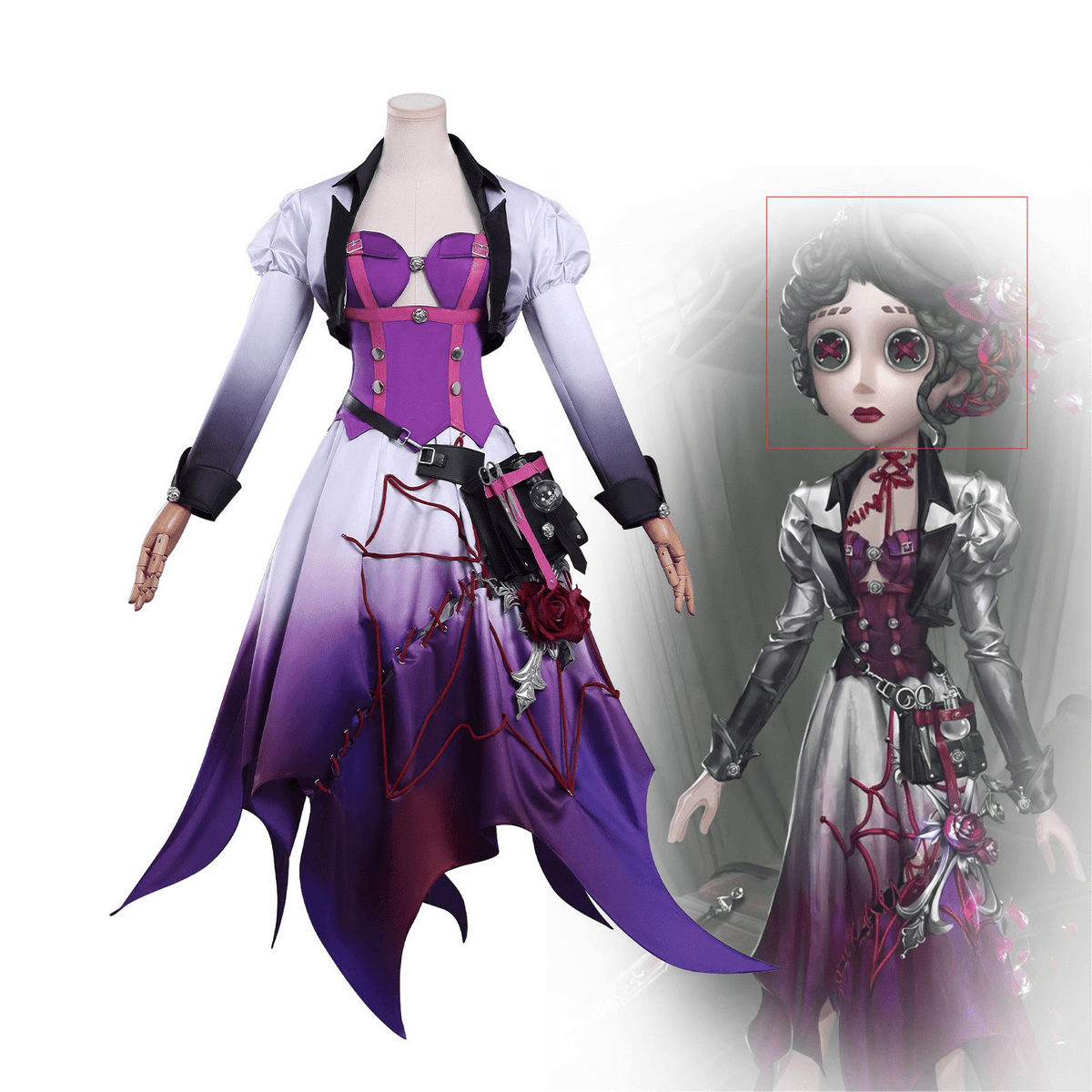 Identity V Doctor Silver Nitrate Cosplay Costume – Emily Dyer Game Anime Outfit for Women Halloween Party - Coscosmos