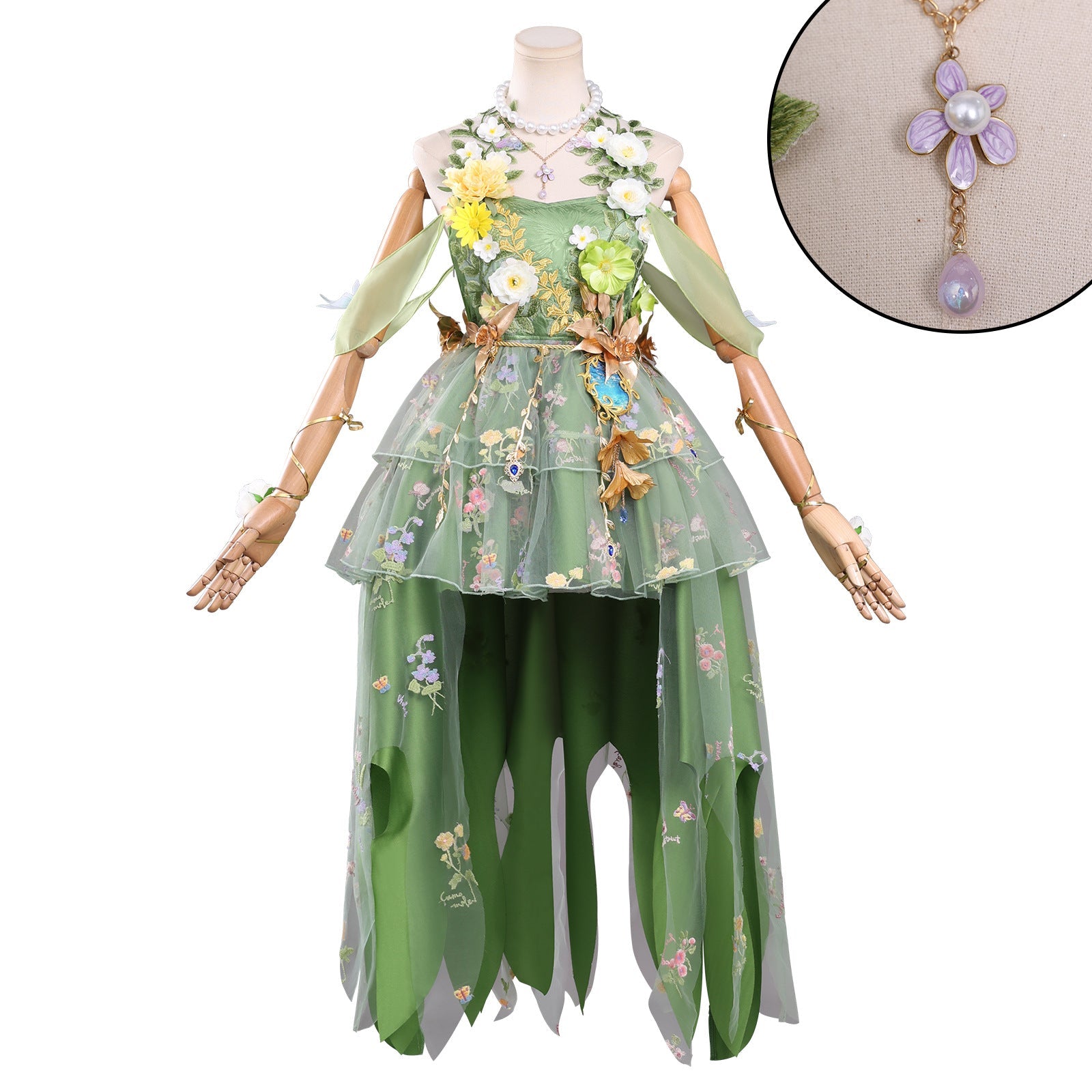 Identity V Gardener’s Nymph Award Costume – Gardener’s Everlasting Summer Cosplay Outfit - Coscosmos