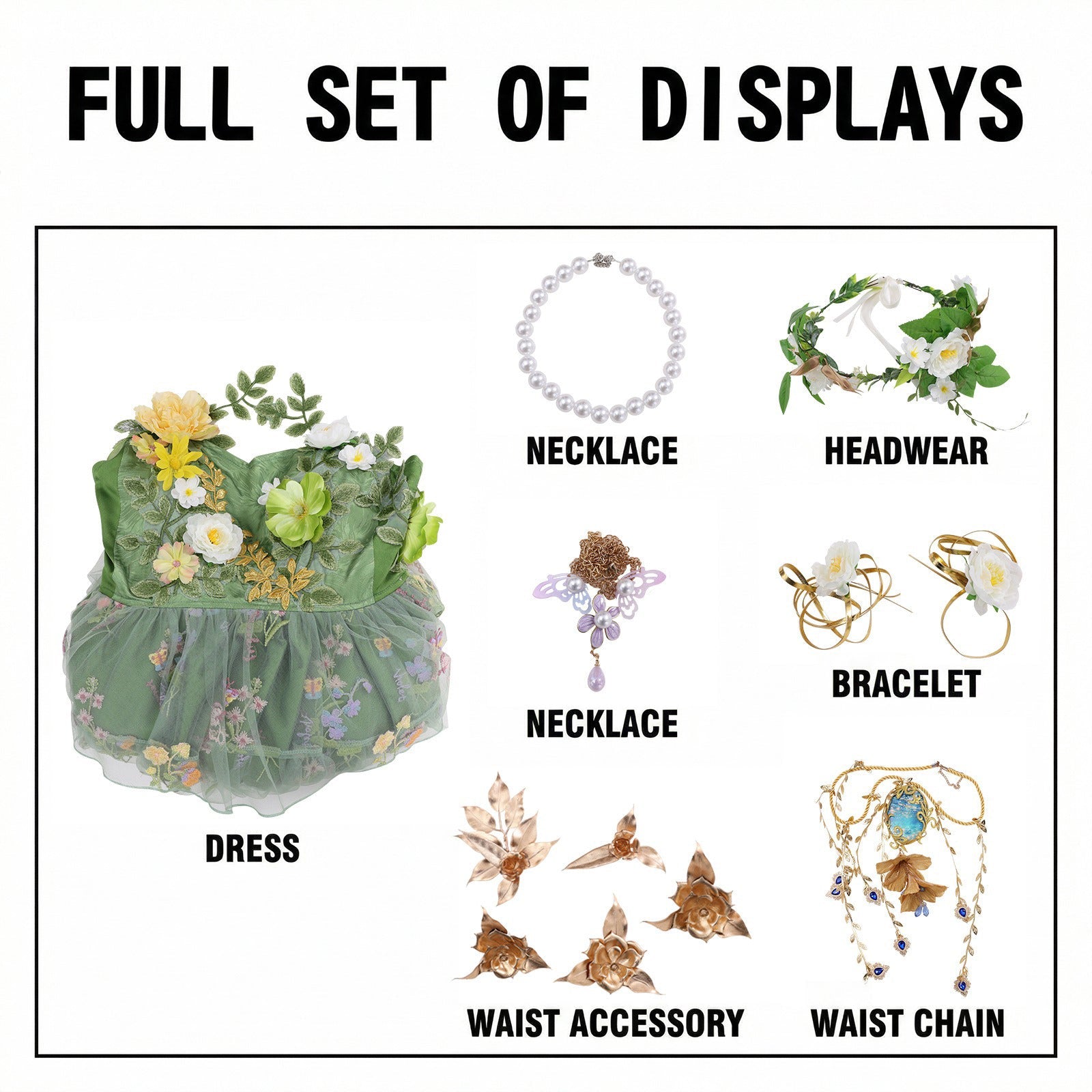 Identity V Gardener’s Nymph Award Costume – Gardener’s Everlasting Summer Cosplay Outfit - Coscosmos