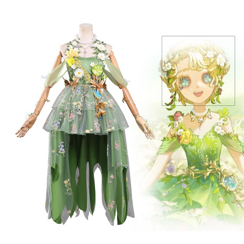 Identity V Gardener’s Nymph Award Costume – Gardener’s Everlasting Summer Cosplay Outfit - Coscosmos