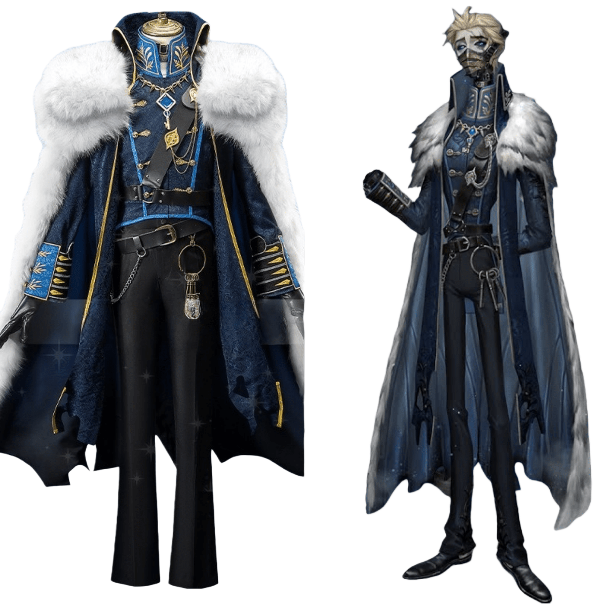 Identity V The Hermit Warden Cosplay Costume Full Set with Cloak - Coscosmos