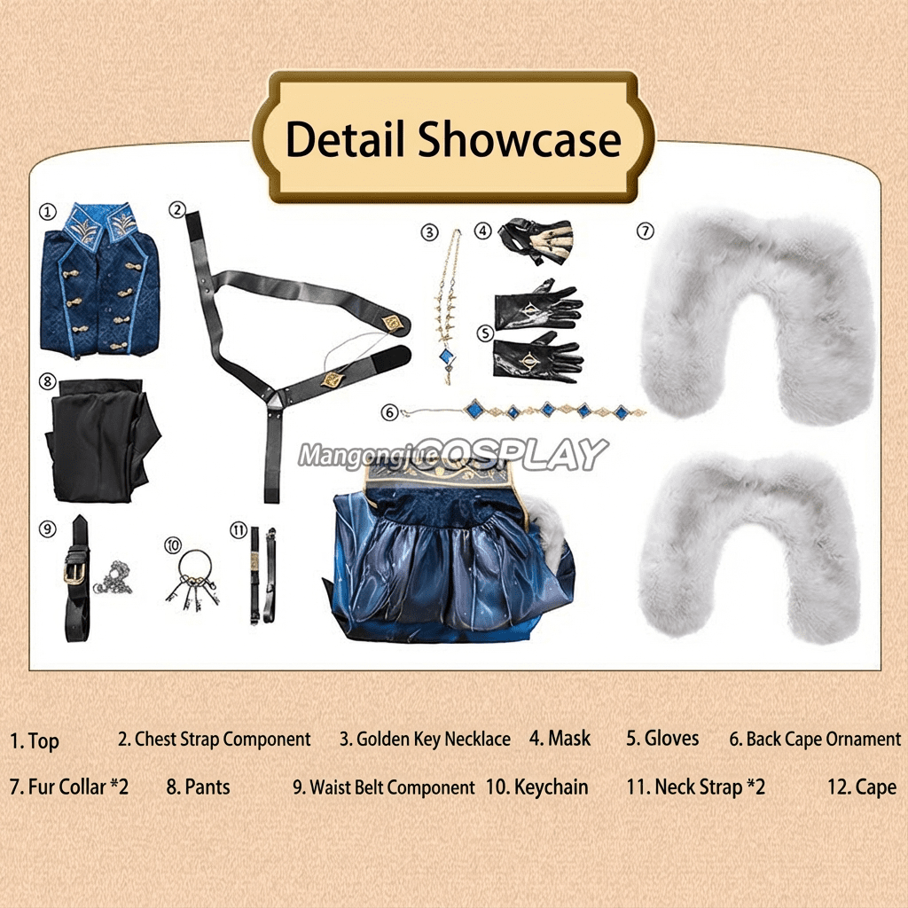 Identity V The Hermit Warden Cosplay Costume Full Set with Cloak - Coscosmos