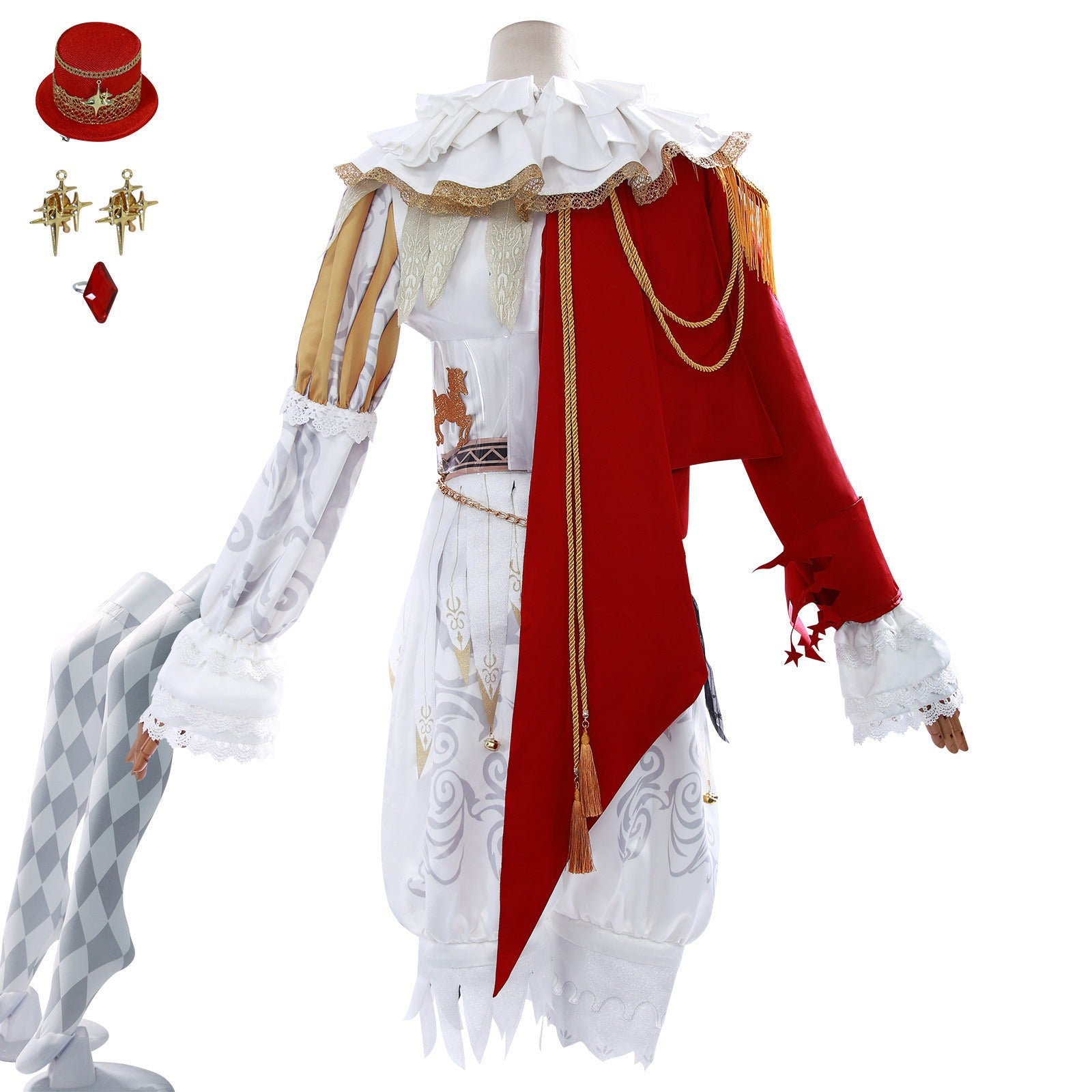 Identity V “The King in the Stars” Cosplay Costume for Toy Merchant, Weeping Clown Cosplay Outfit, Game Anime Apparel for Fans - Coscosmos