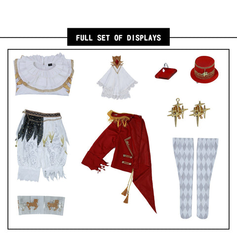 Identity V “The King in the Stars” Cosplay Costume for Toy Merchant, Weeping Clown Cosplay Outfit, Game Anime Apparel for Fans - Coscosmos