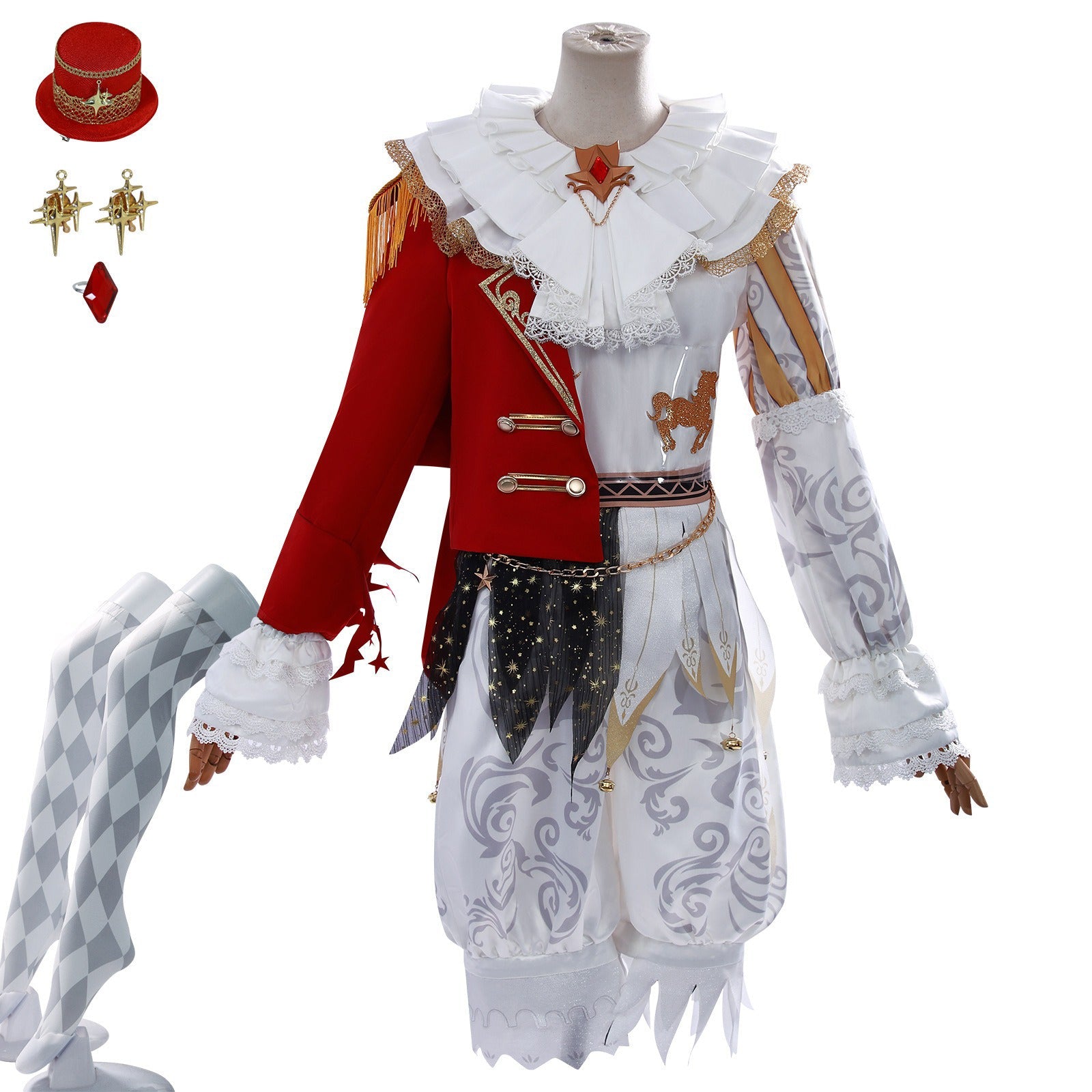 Identity V “The King in the Stars” Cosplay Costume for Toy Merchant, Weeping Clown Cosplay Outfit, Game Anime Apparel for Fans - Coscosmos
