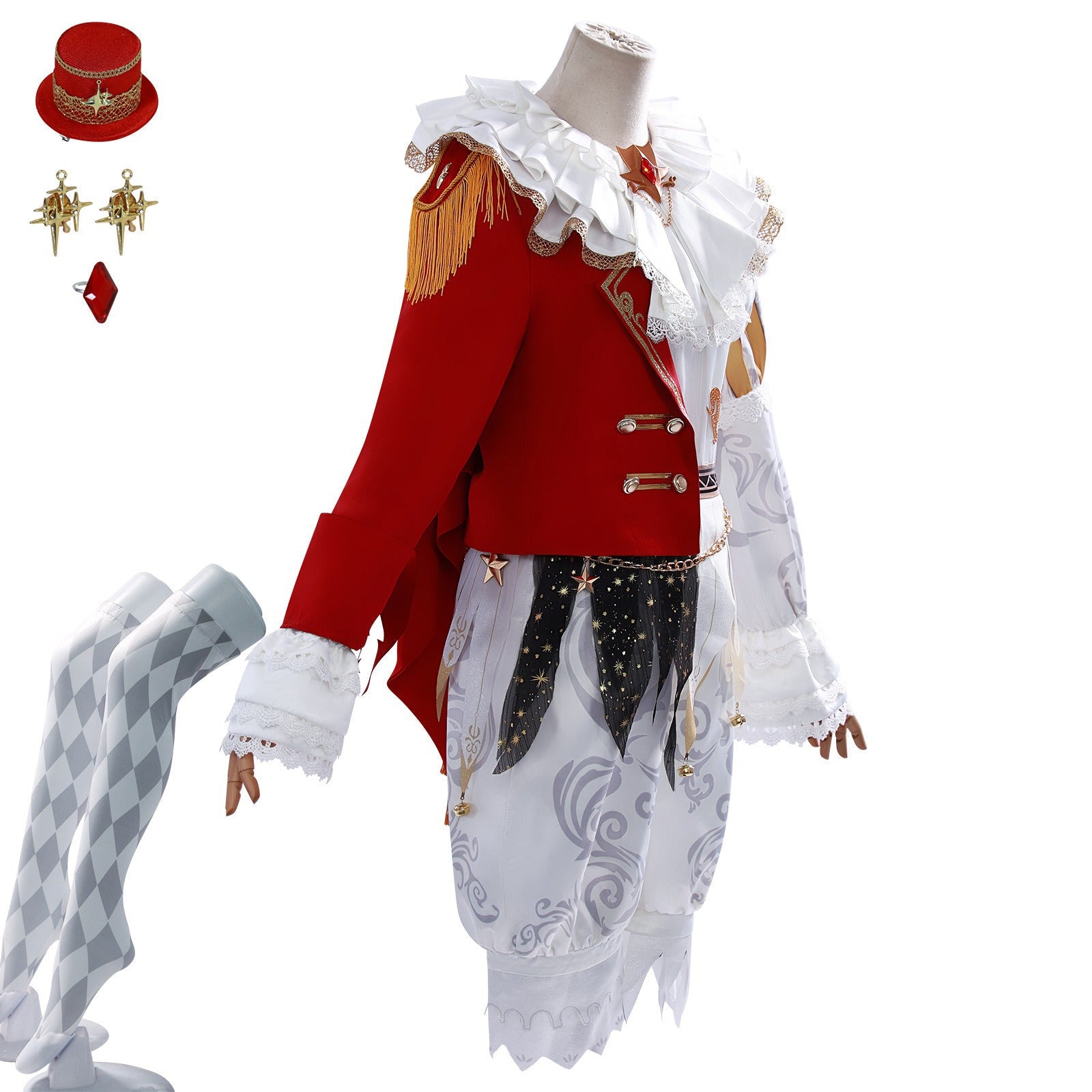 Identity V “The King in the Stars” Cosplay Costume for Toy Merchant, Weeping Clown Cosplay Outfit, Game Anime Apparel for Fans - Coscosmos