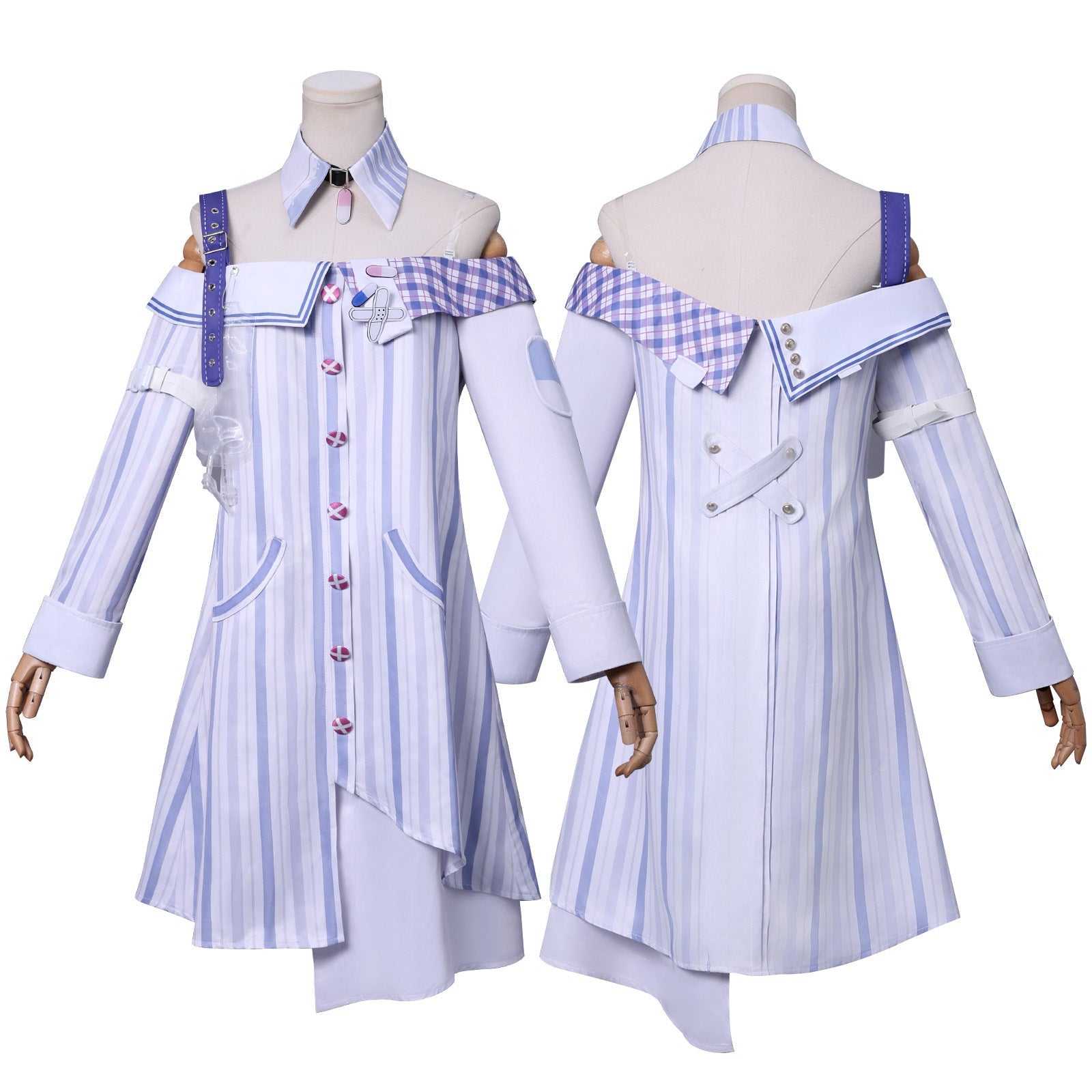 Infinity Warmth Cosplay Costume: Quirky Lolita Maid Nurse Uniform - Coscosmos