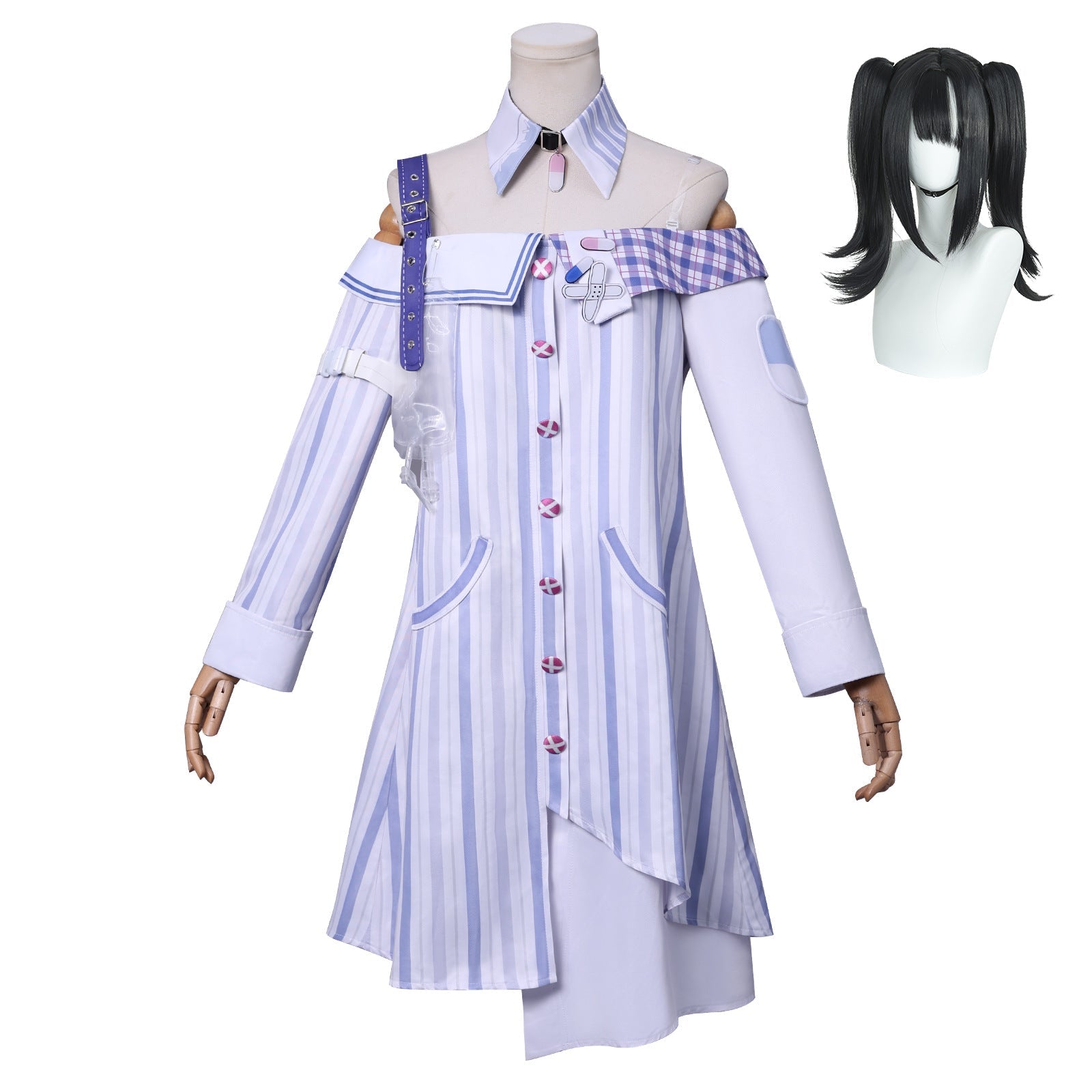 Infinity Warmth Cosplay Costume: Quirky Lolita Maid Nurse Uniform - Coscosmos