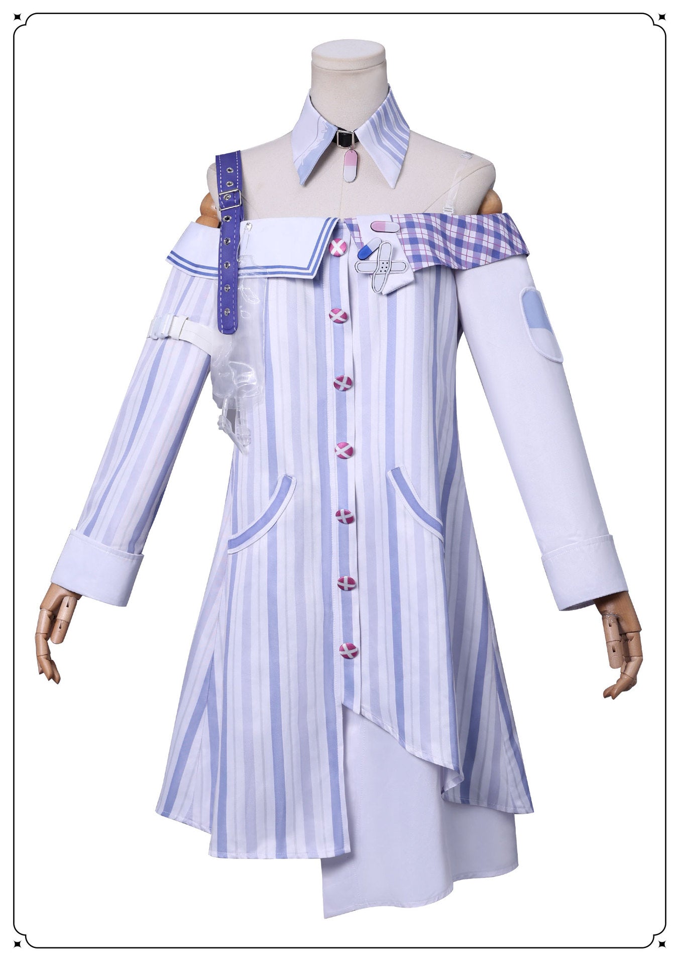 Infinity Warmth Cosplay Costume: Quirky Lolita Maid Nurse Uniform - Coscosmos