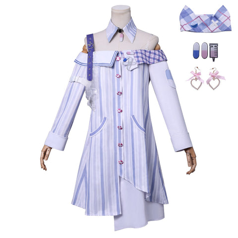 Infinity Warmth Cosplay Costume: Quirky Lolita Maid Nurse Uniform - Coscosmos