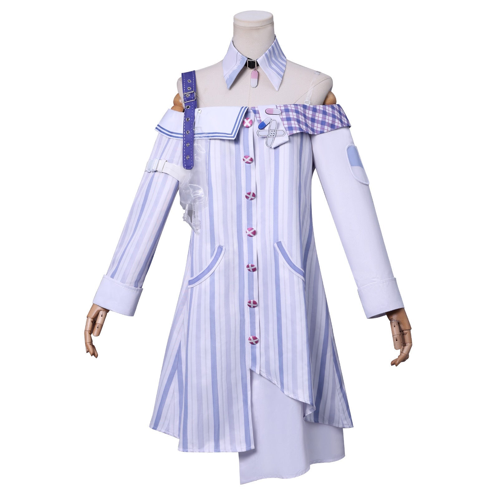 Infinity Warmth Cosplay Costume: Quirky Lolita Maid Nurse Uniform - Coscosmos